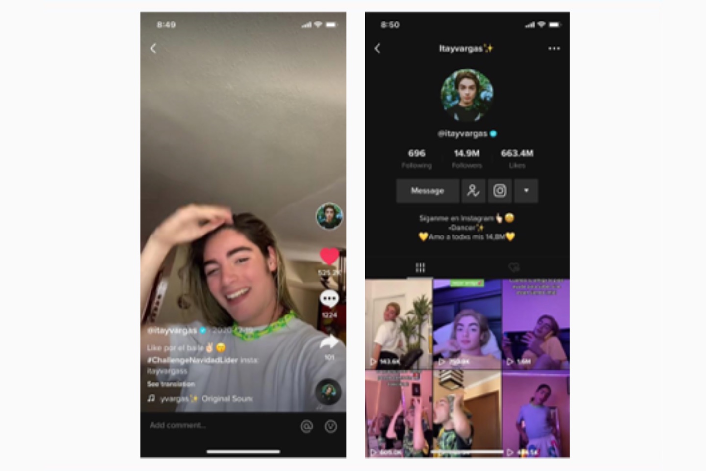 Lider TikTok Christmas challenge